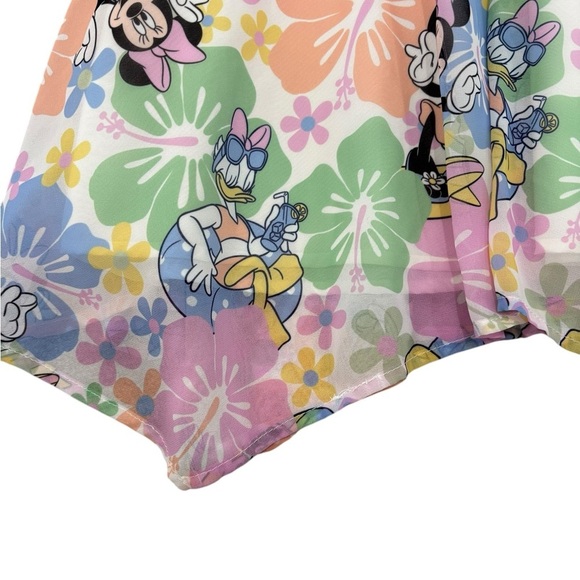 Disney H&M ASYMMETRIC CHIFFON DRESS Minnie Daisy 4T Summer Beachy - Picture 2 of 8